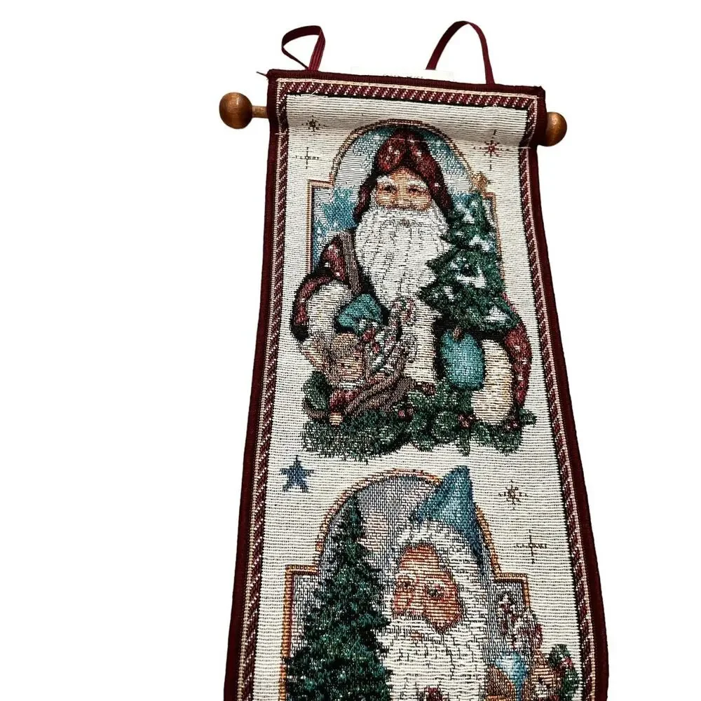 Bin Bin Tent USA Made Tapestry Bell Pull The Santa Classics MA9167 41” Long